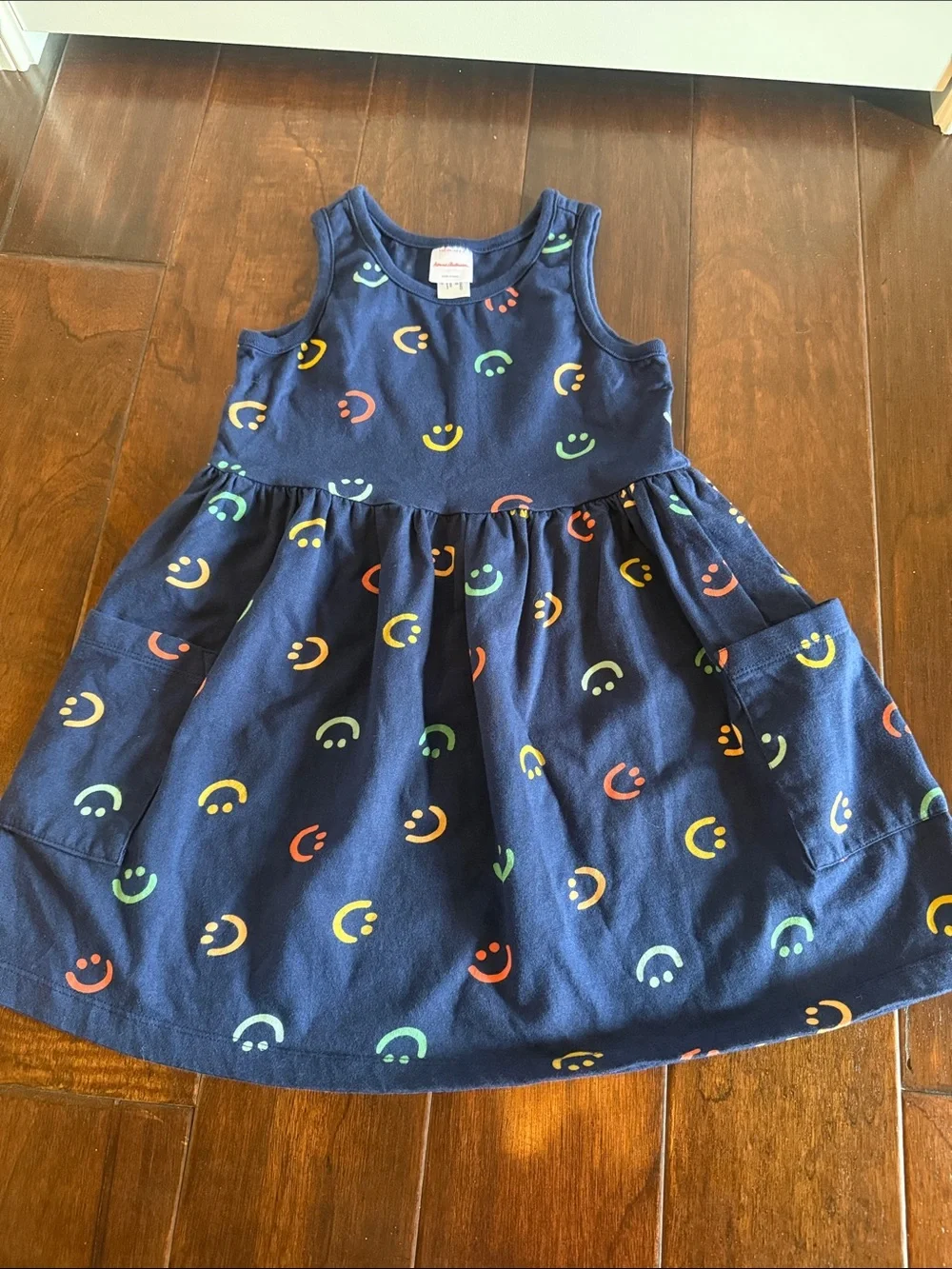 Hanna Andersson Children's Navy Smile Print Pocket Dress